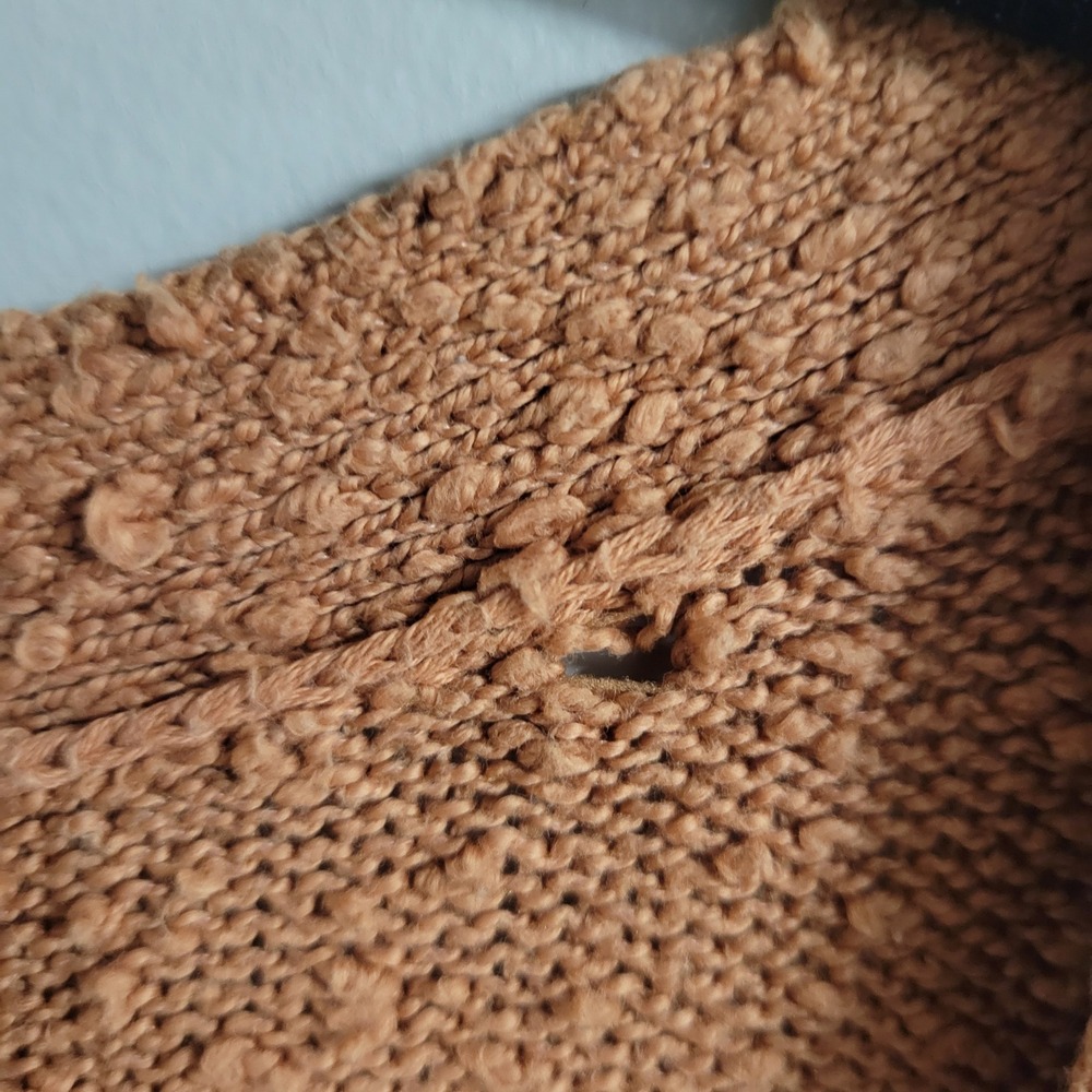 Free People Marled Knit Pullover Sweater Copper Brown Medium Boho Casual - Picture 11 of 11